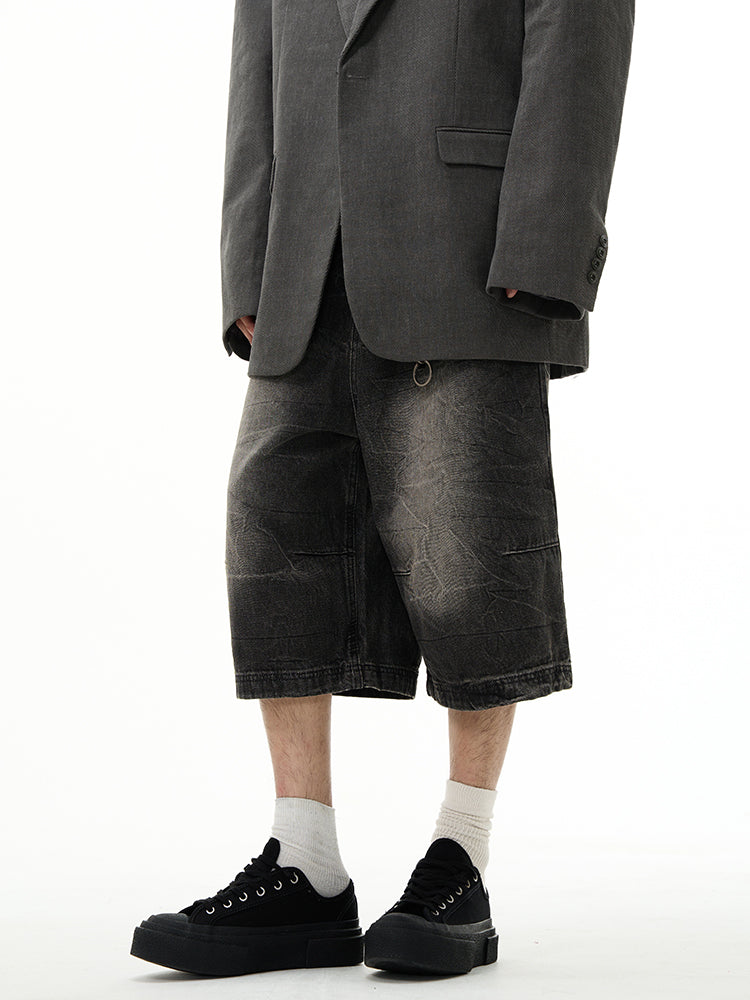 【24s April.】Loose Bf Lazy Style Short Jeans ArtsKoreanMan