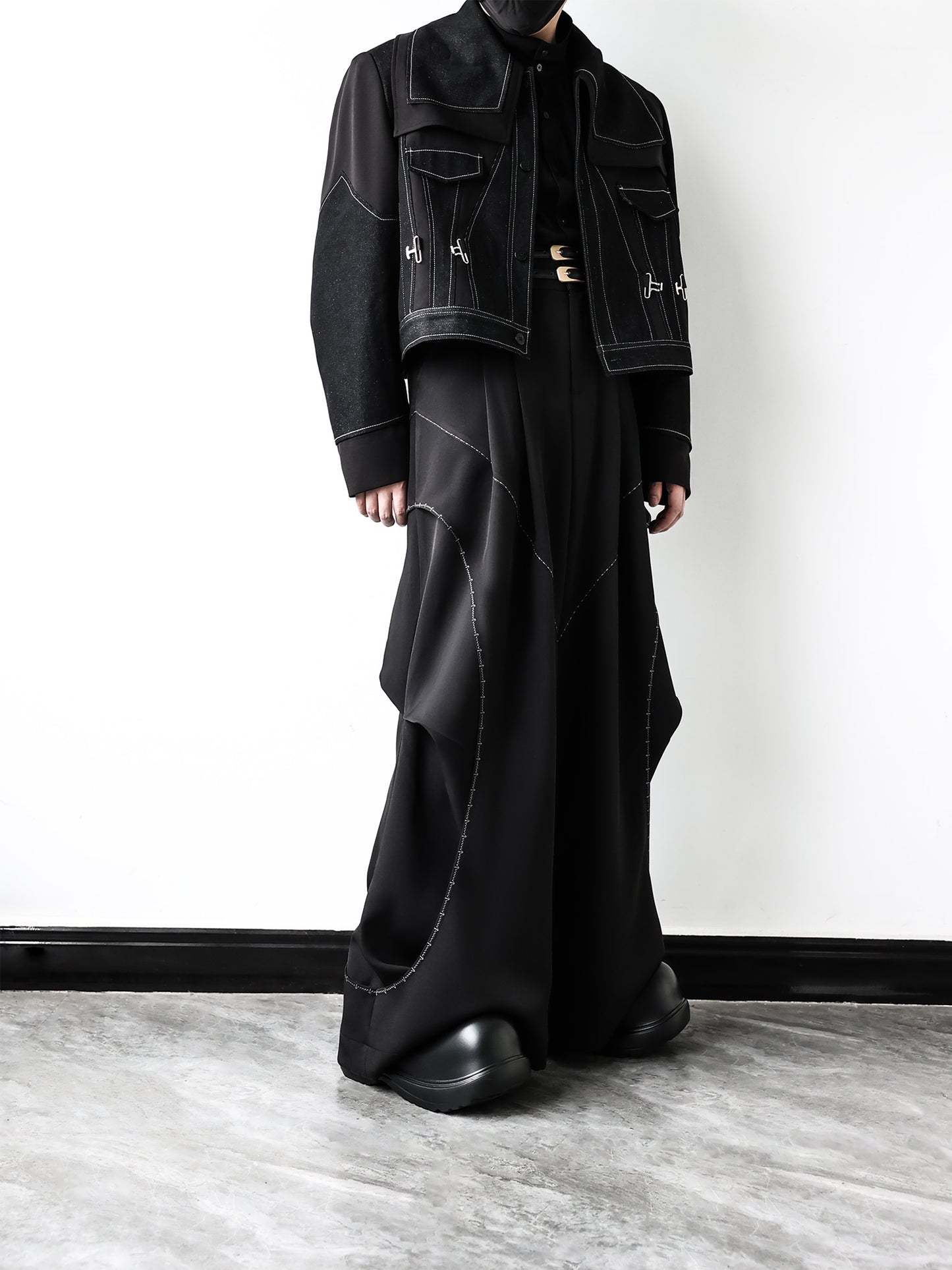 【25s Feb.】High-waisted Draped Premium Suit Trousers