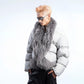 【25s Feb.】Fur Collar Stitching High-end Short Cotton Jacket