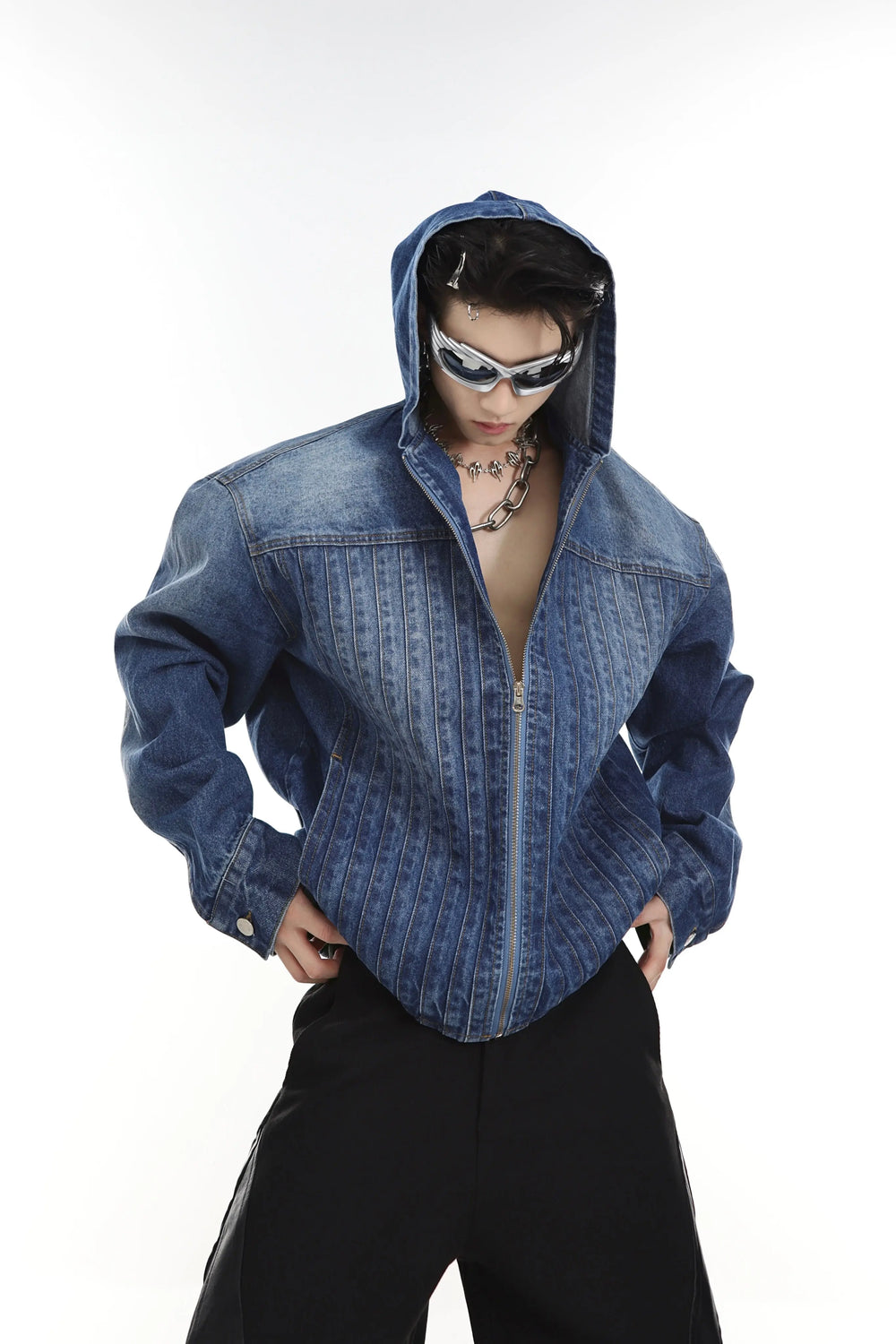 【23s Jun.】Padded Hooded Denim Jacket ArtsKoreanMan