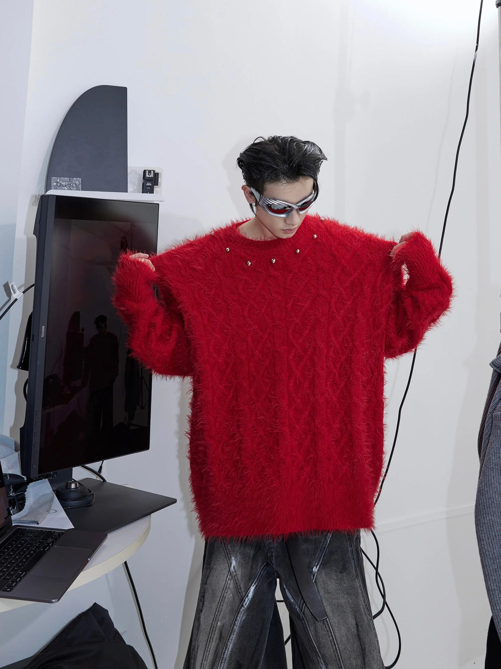 【23s September.】Solid Color Metallic Button Knitted Sweater ArtsKoreanMan