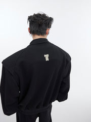 【24s January.】V-neck Metallic Embellished Sweatshirt Suit ArtsKoreanMan