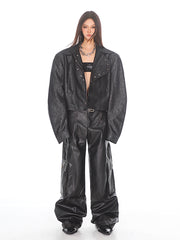 【24s Oct.】Luxurious Glossy Textured Short Jacket ArtsKoreanMan