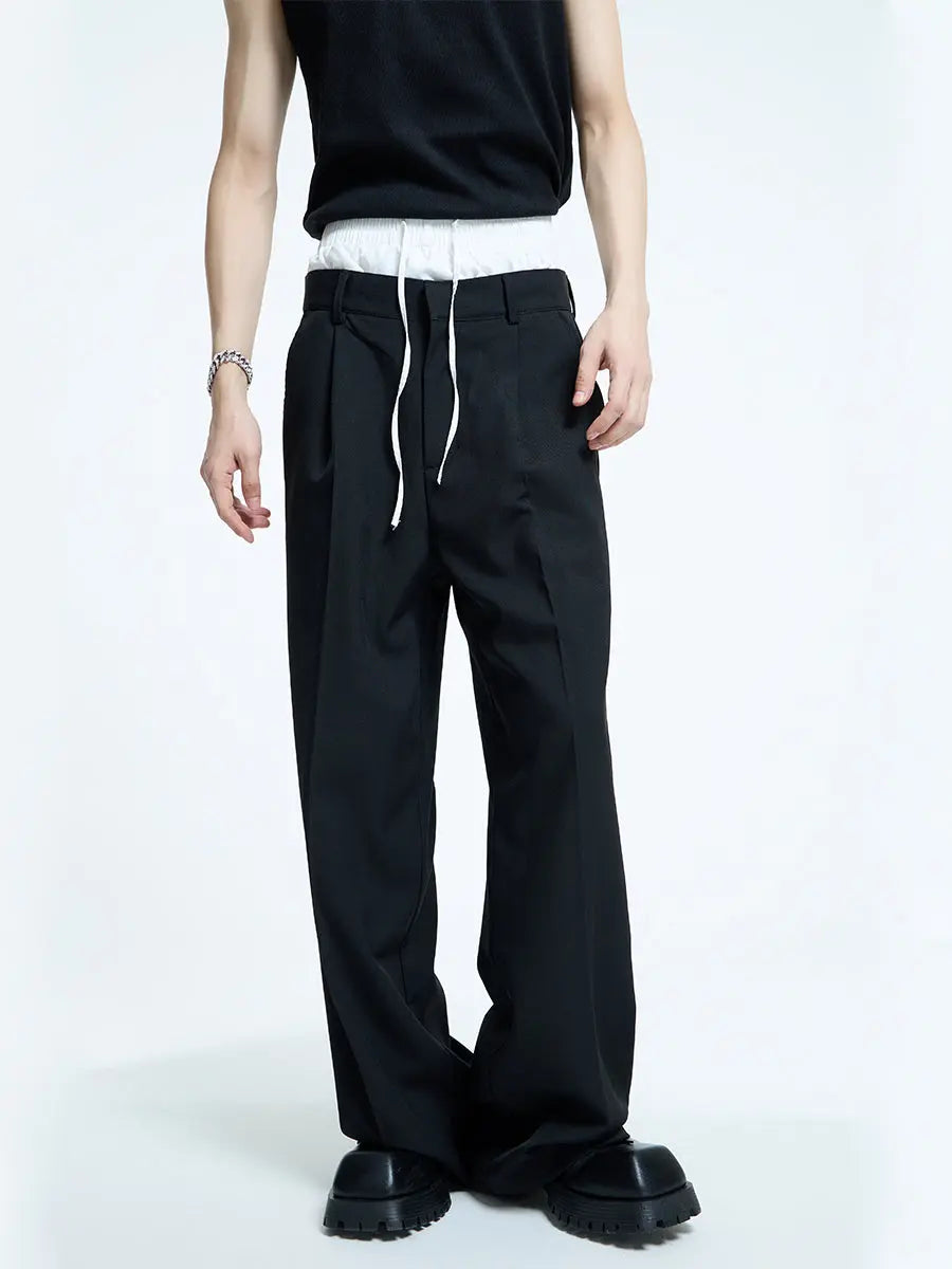 【23s September.】Double Layer High Waist Relaxed Pants ArtsKoreanMan