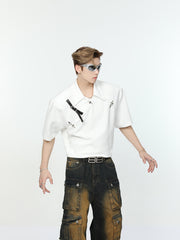 【24s May.】Metal Belt Design Lapel T-shirt ArtsKoreanMan