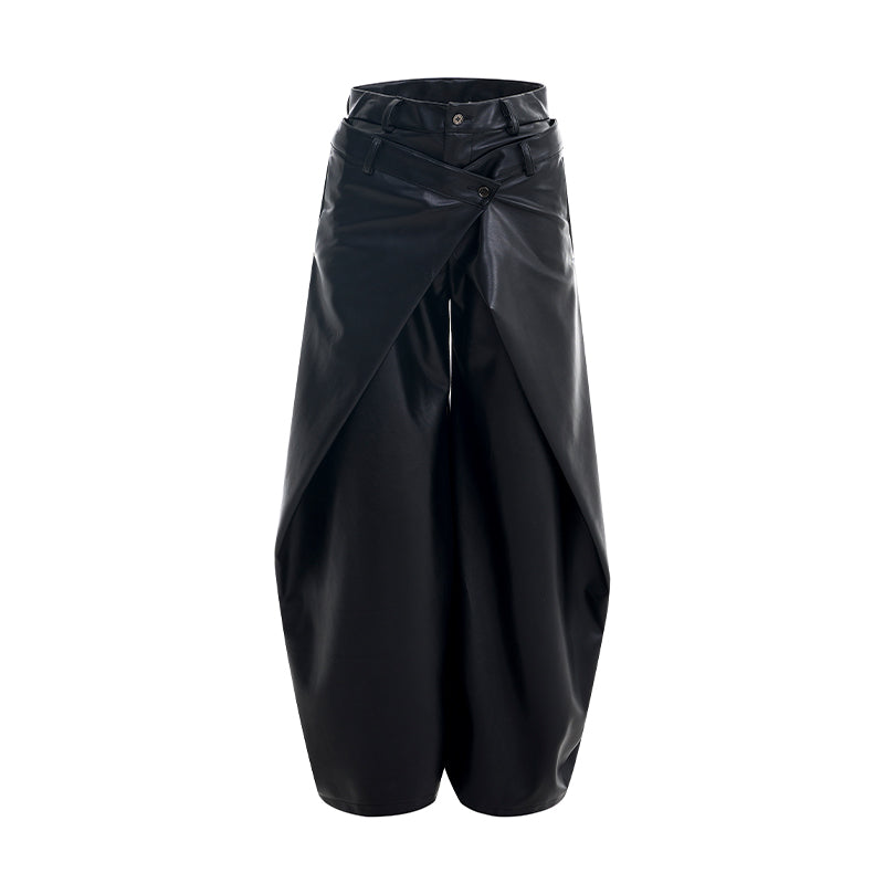 【24s Dec.】Double Pleated Heavy Leather Pants