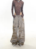 【24s February.】Hand Drawn Graffiti Baggy Jeans