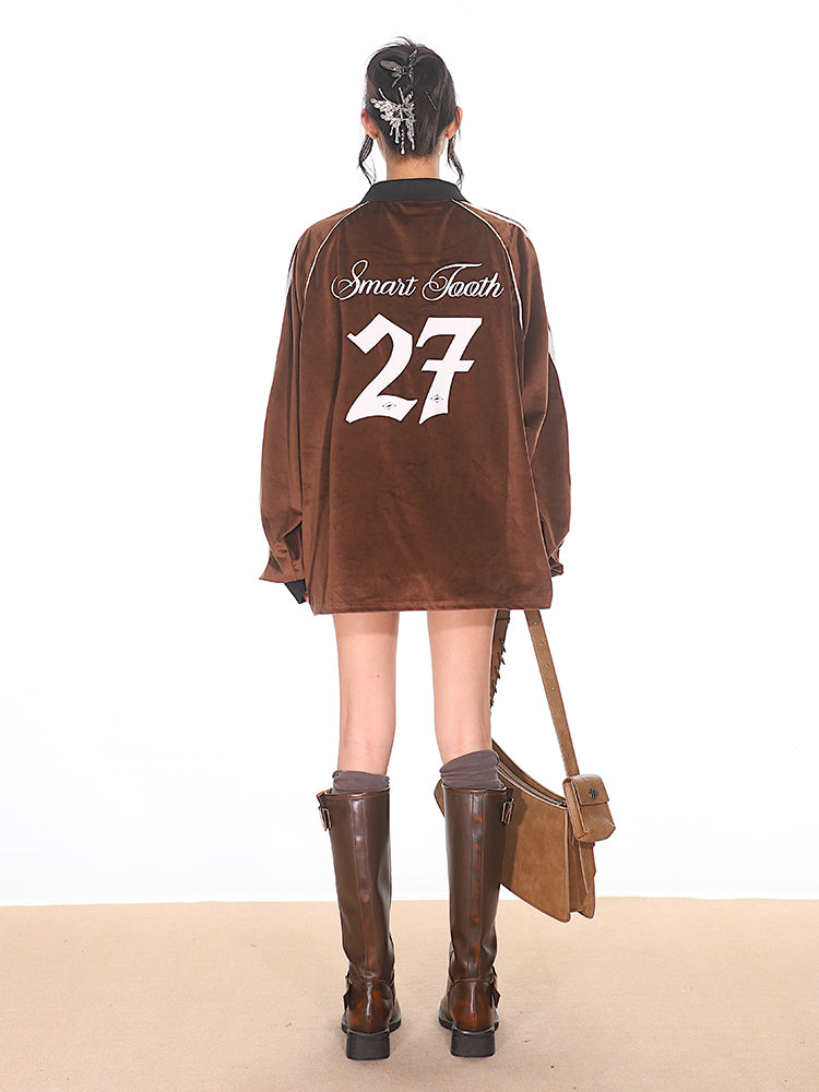 【24s Nov.】American Retro Loose Slim Heavy Letter Sweatshirt