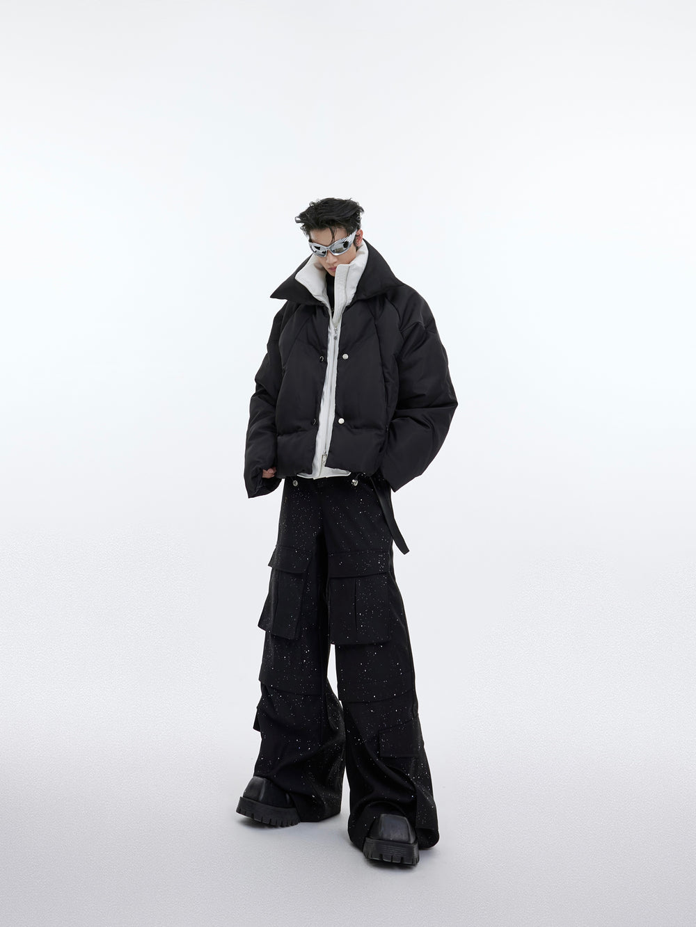 【23s November.】Structural Glossy Double-layered Cotton Jacket ArtsKoreanMan