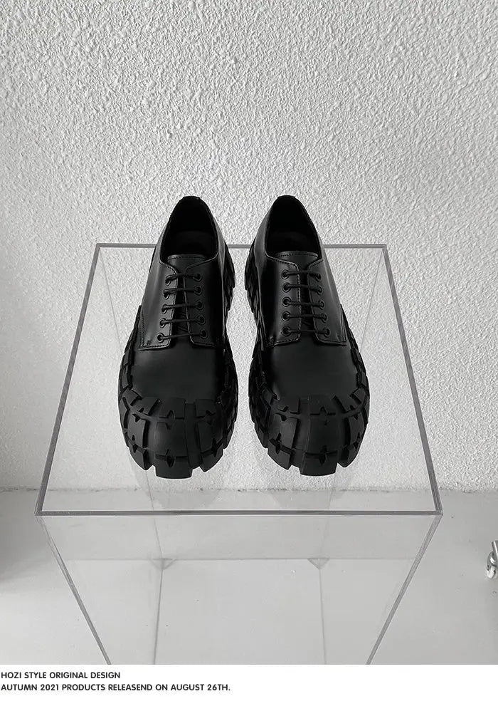 【New】Toothed Leather Shoes ArtsKoreanMan
