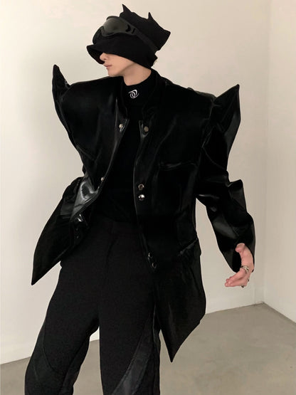 【24s March.】Special-shaped Trendy Design Black Jacket