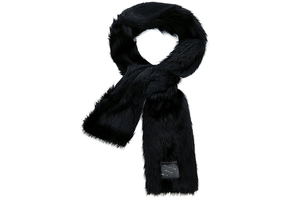 【24s Dec.】Faux Mink Solid Color Plush Scarf ArtsKoreanMan