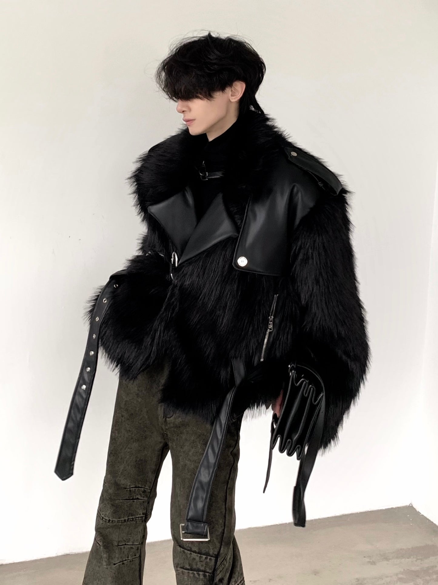 【25s Mar.】 Black Mink Fur Plush Jacket