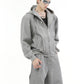 【24s Nov.】Solid Color Hooded Sweatshirt Jacket + Casual Pants Sports Suit