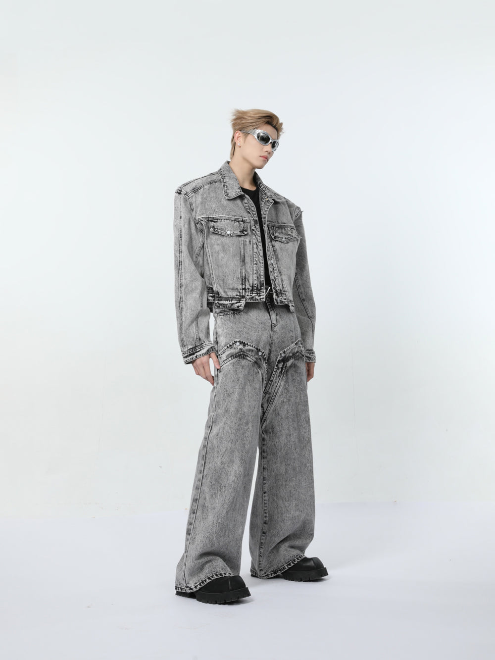 【24s March.】Retro Distressed Simple Denim Suit ArtsKoreanMan