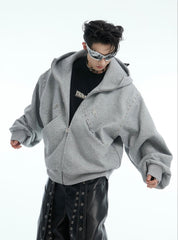 【25s Feb.】Rivet Stitching Doberman Hooded Couple Jacket