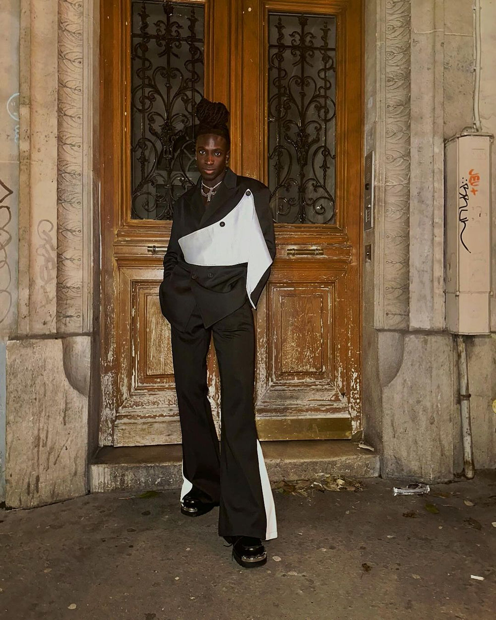 【23s September.】Removable Patchwork Double-Breasted Suit ArtsKoreanMan