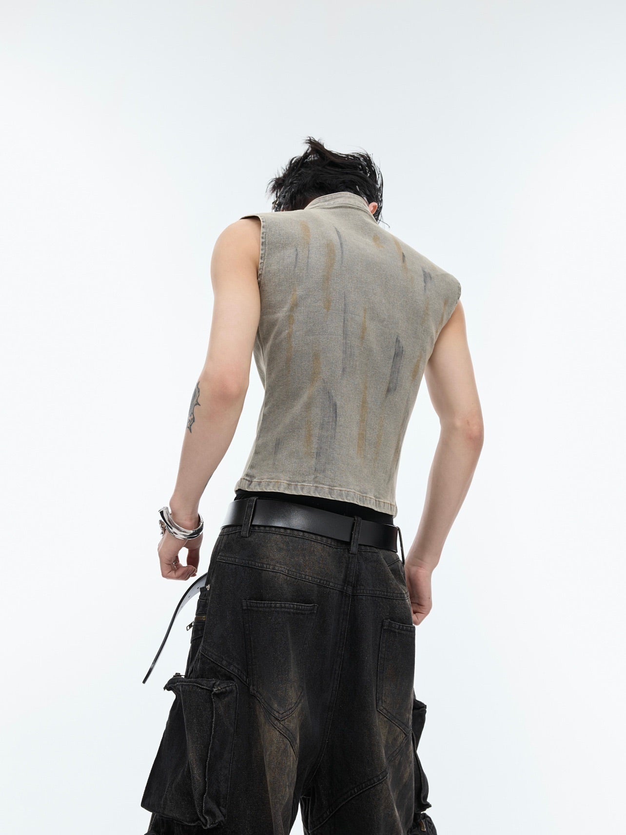 【24s June.】Vintage Distressed Denim Vest