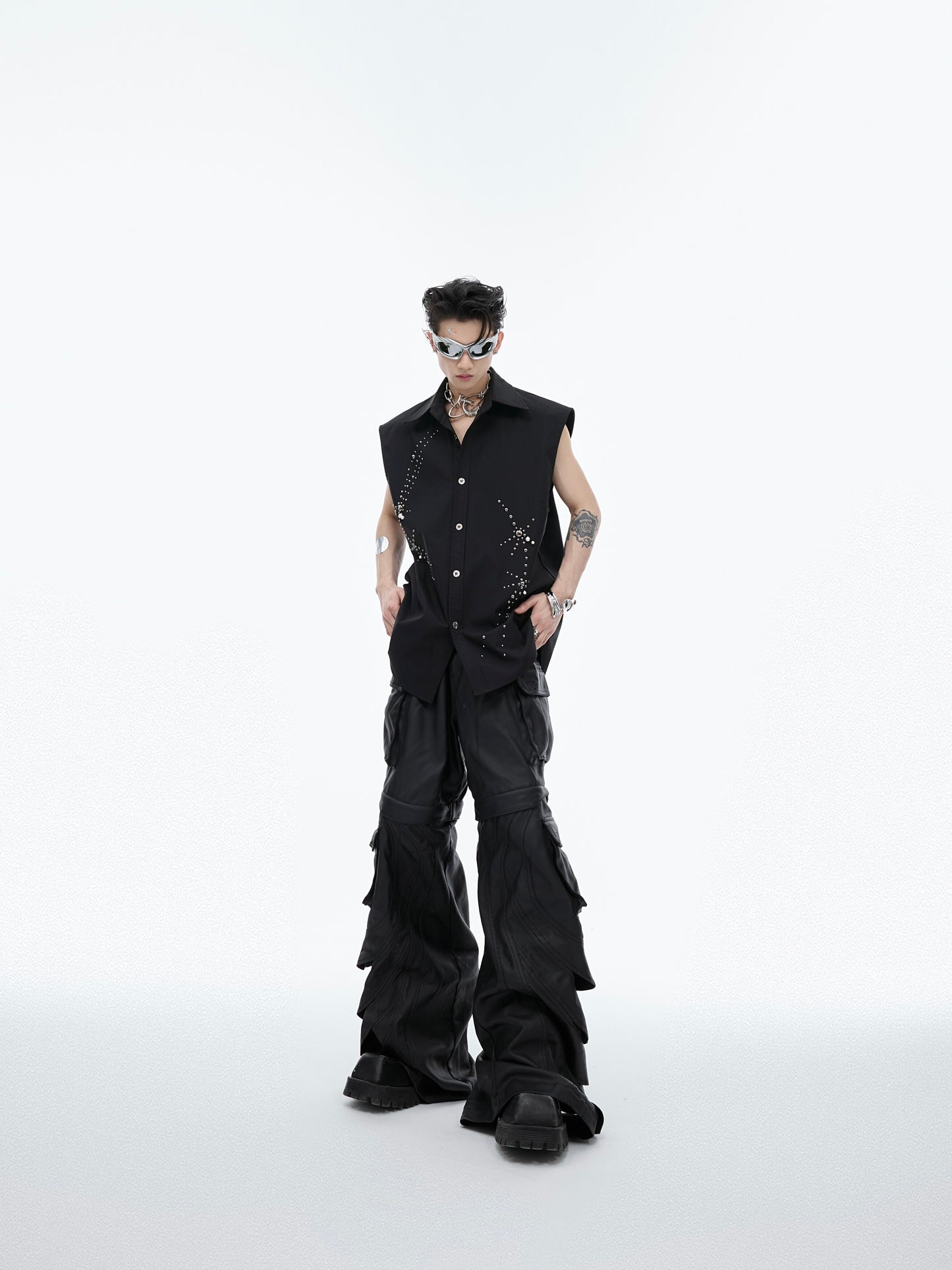 【24s Jun.】3D Heavyweight High-waisted Leather Pants