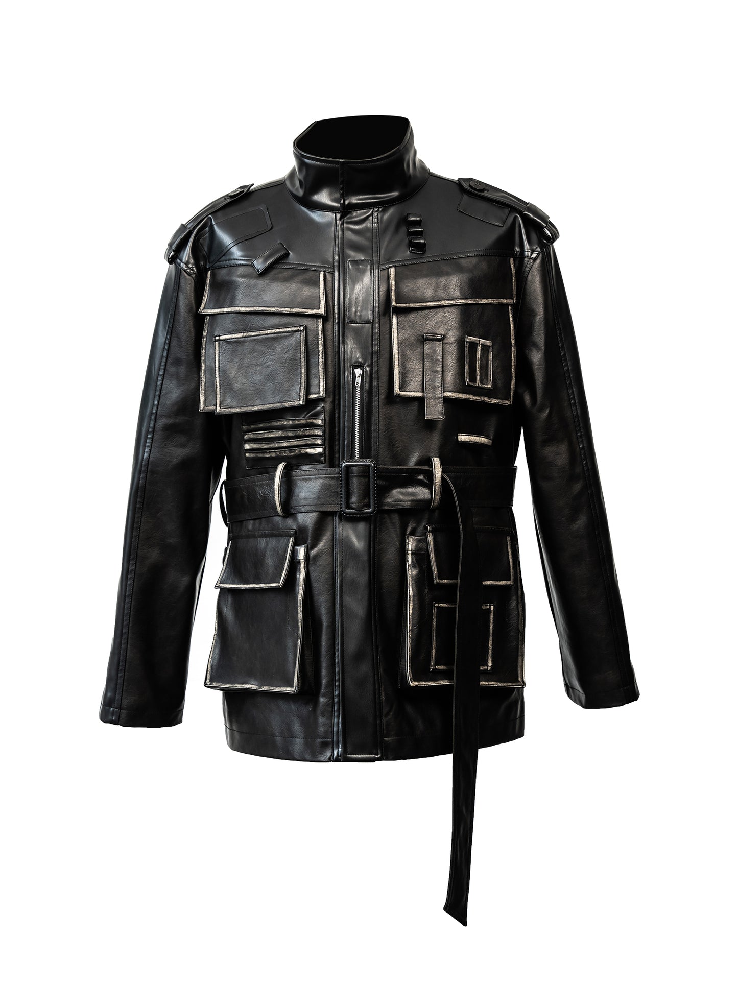 【25s Feb.】Mecha Style Hand Rubbed Leather Jacket