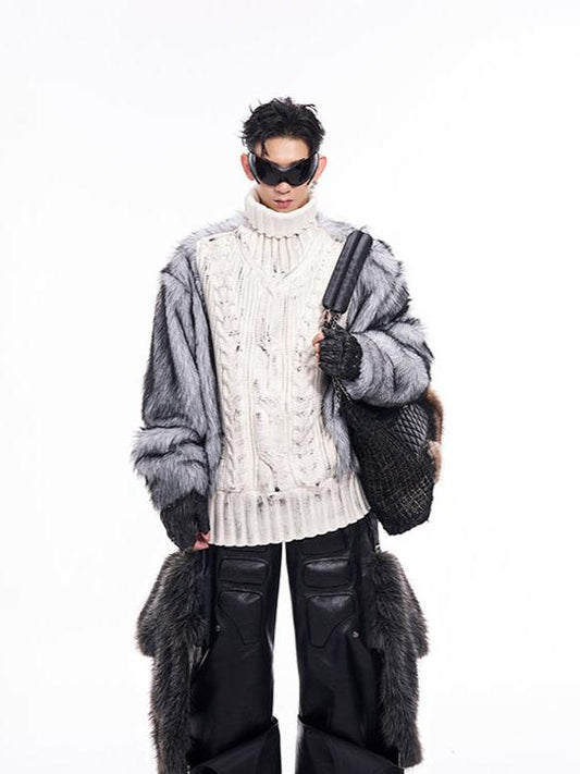 【24s Dec.】Fur Collar Knit Sweater ArtsKoreanMan