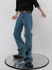 Double Layer Design Jeans ArtsKoreanMan
