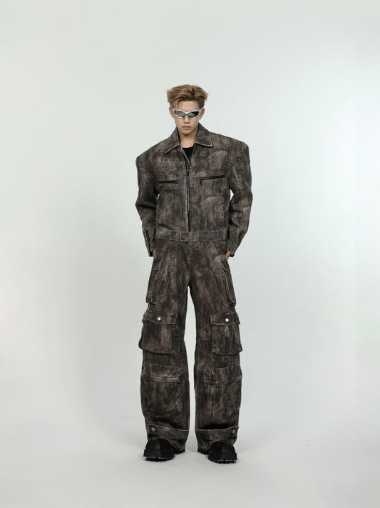 【24s March.】High Street Distressed Denim Jacket/Pants