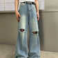 High Street Vibe Retro Ripped Oversize Jeans