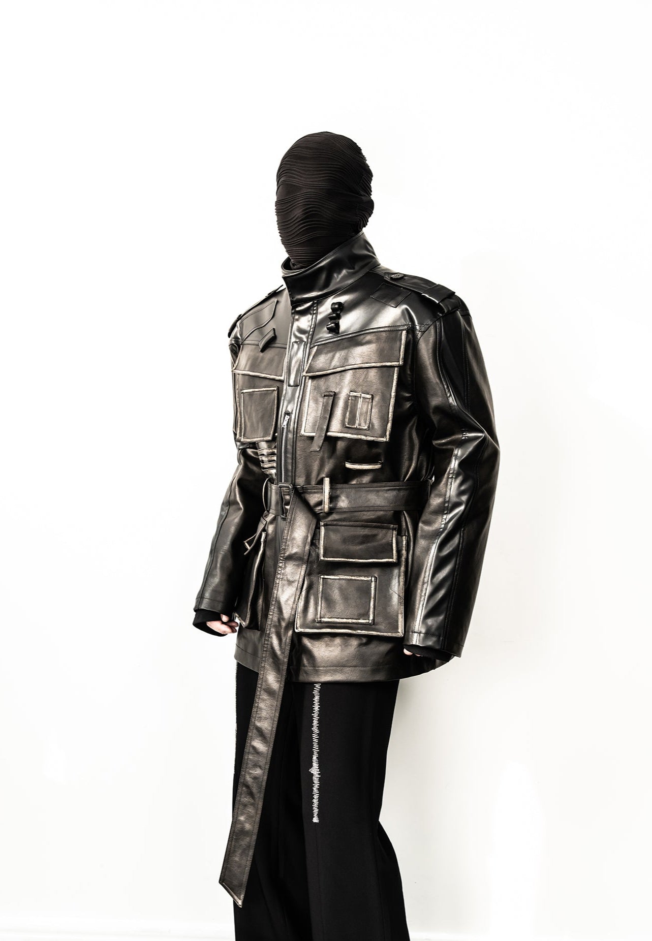 【25s Feb.】Mecha Style Hand Rubbed Leather Jacket