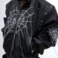 【24s Sep.】Spiderweb Metal Studded Tassel Leather Jacket