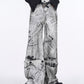 【25s Jan.】High Street White Graffiti Detachable Design Jeans