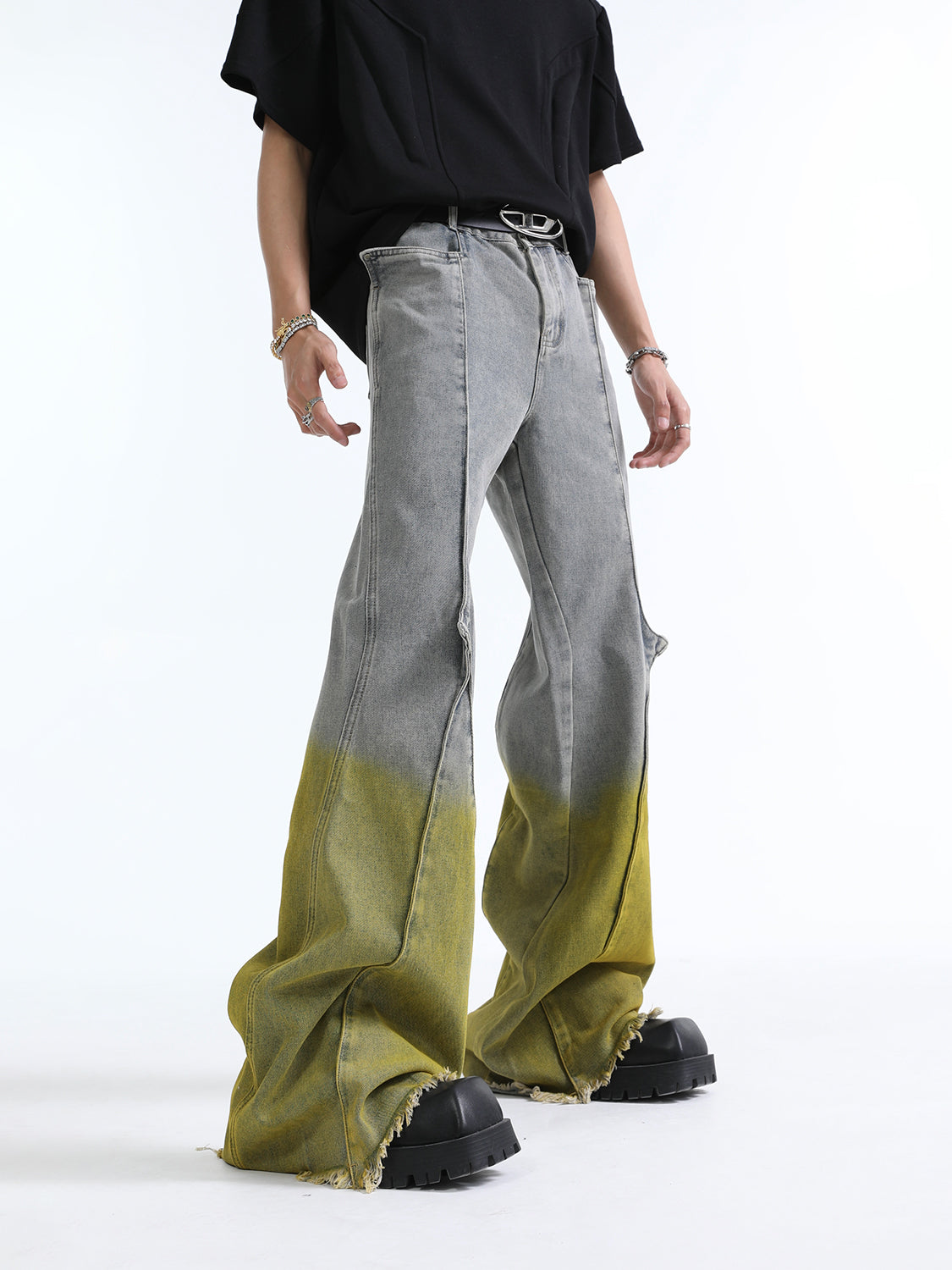 【24s July.】Deconstructed Split Gradient Jeans