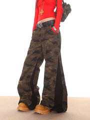 【24s Oct.】American Retro Stitching Zipper Camouflage Overalls ArtsKoreanMan