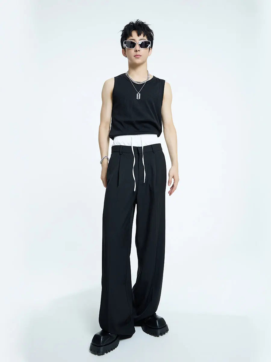 【23s September.】Double Layer High Waist Relaxed Pants ArtsKoreanMan