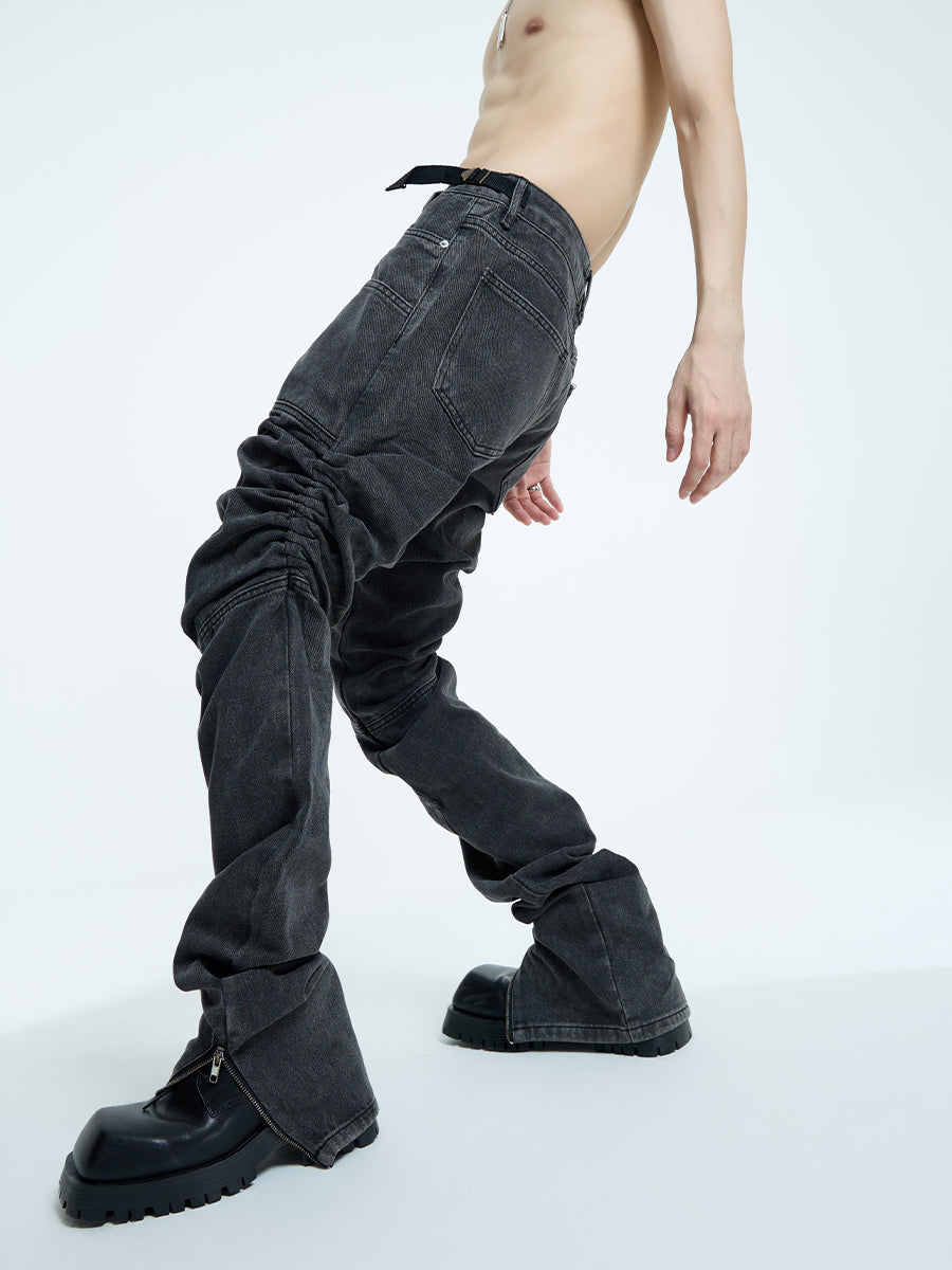 【23s September.】High Street Crinkled Washed Jeans -M