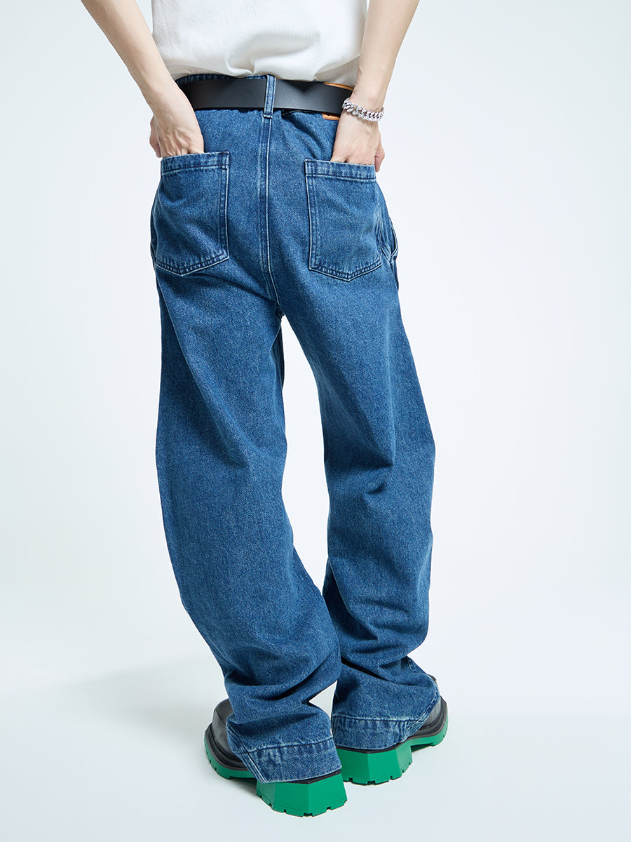 【23s September.】Curved Irregular Wide Leg Jeans