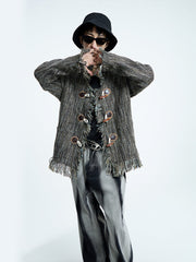 【23s September.】Vintage Braided Raw Trim Unisex Jacket -L ArtsKoreanMan