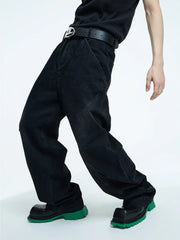 【23s September.】Curved Irregular Wide Leg Jeans ArtsKoreanMan