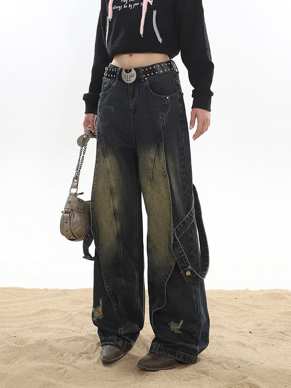 Washed Distressed Jeans