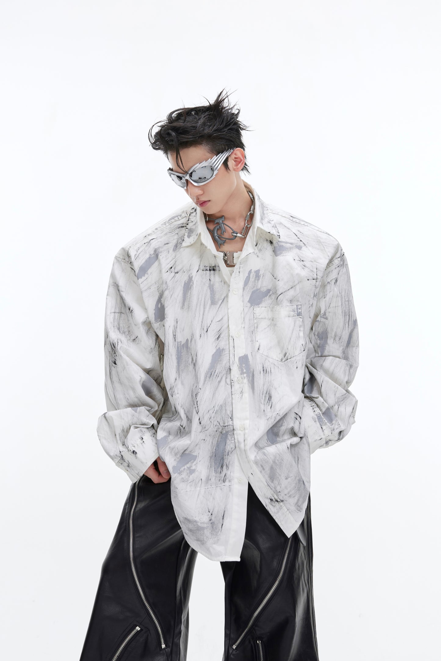 【24s January.】Heavy Brushed Hand Painted Design Shirt
