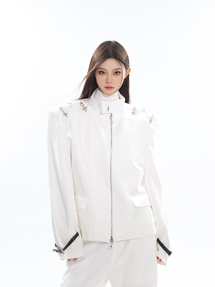 【24s Sep.】Metal Button Texture Leather Jacket ArtsKoreanMan