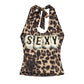 【24s Nov.】Leopard Halter Crop Top