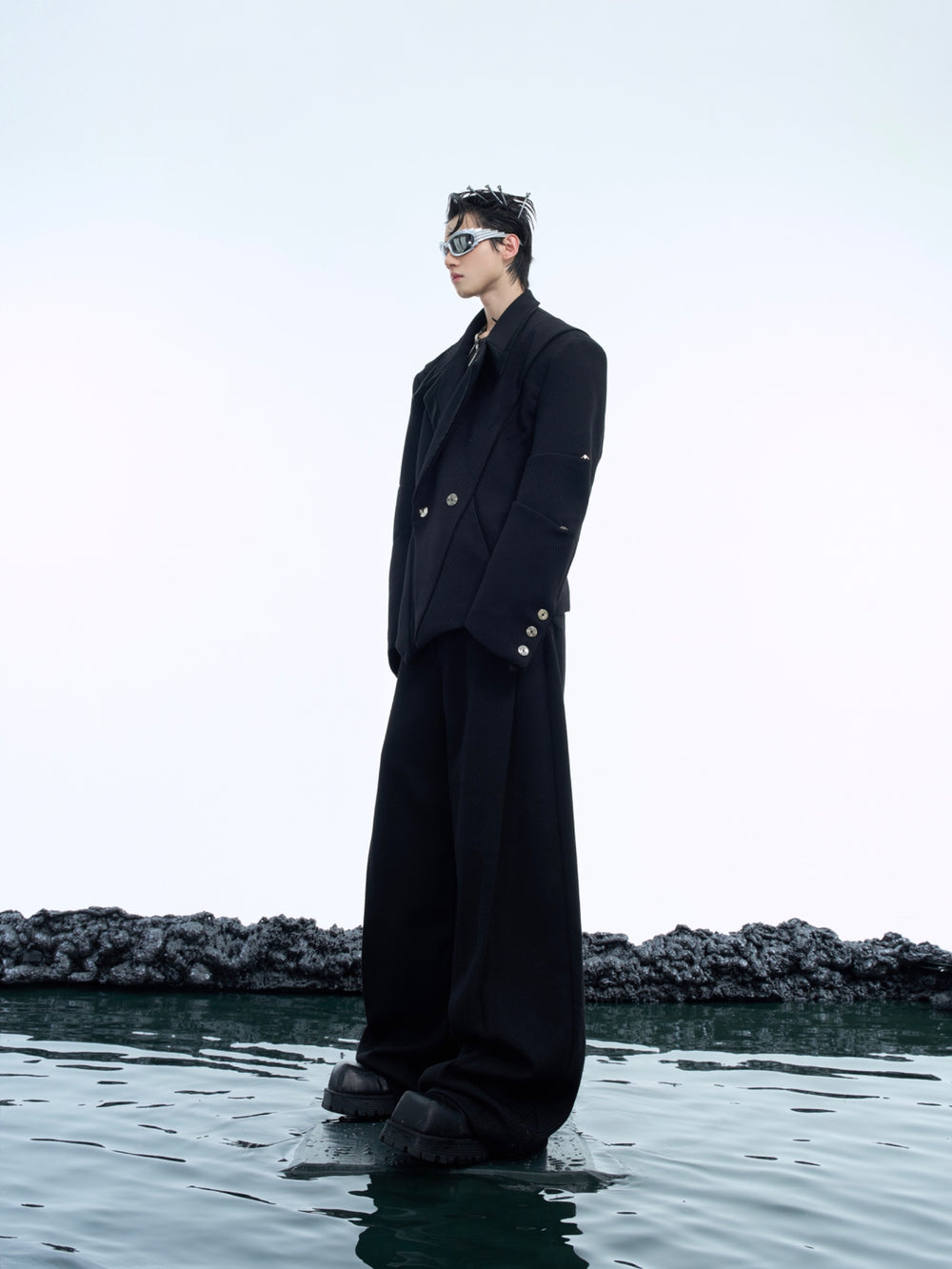 【24s Nov.】Deconstructed Irregular Metal Button High-end Suit ArtsKoreanMan