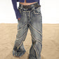 【24s March.】Washed Raw Edge Distressed Jeans