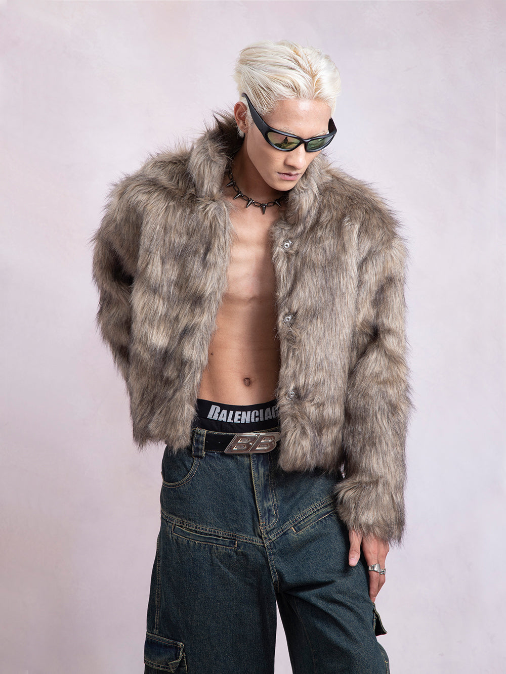 【24s Dec.】Eco-friendly Fur Short Vintage Plush Jacket ArtsKoreanMan