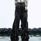 【25s Mar.】Double-Layer Raw Hem Distressed Loose-Fit Denim Pants