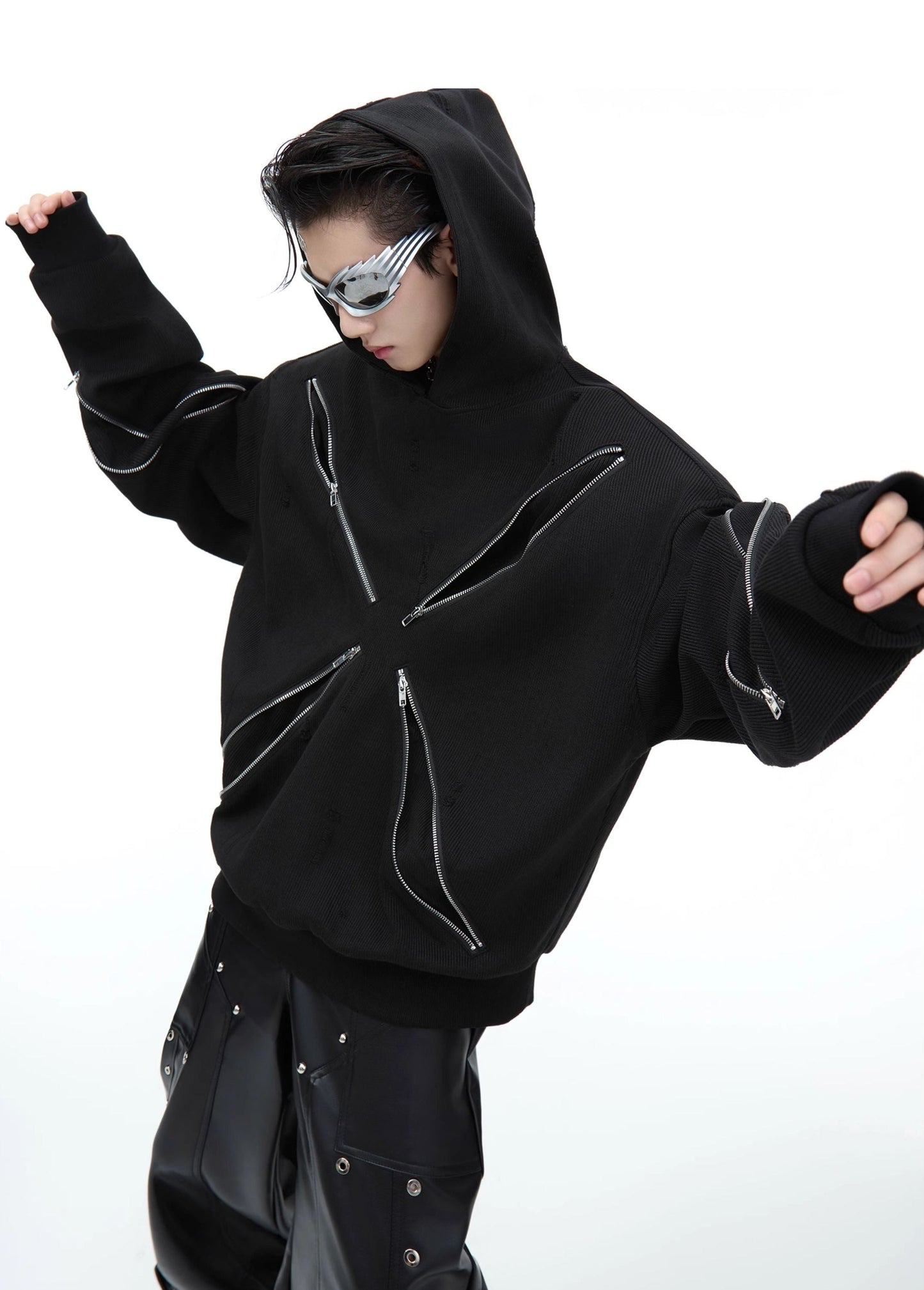 【24s Nov.】Deconstructed Metal Zip-up Hoodie