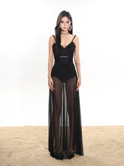 【24s March.】Sexy Mesh Hollow Suspender Dress ArtsKoreanMan