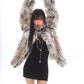 【24s Dec.】Long Hair Fur Turtleneck Belt Buckle Coat