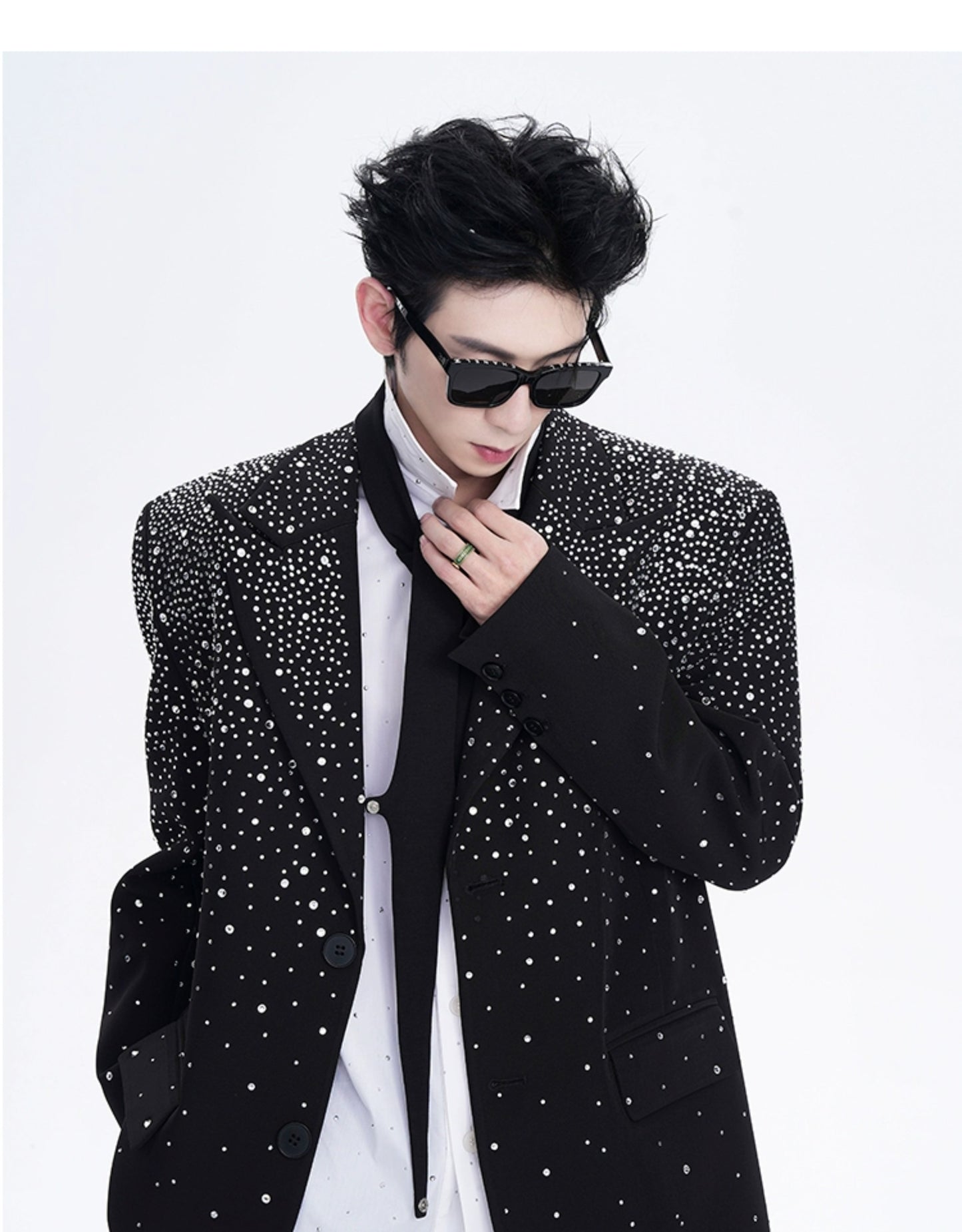 【24s Oct.】Rhinestone Design Suit Jacket